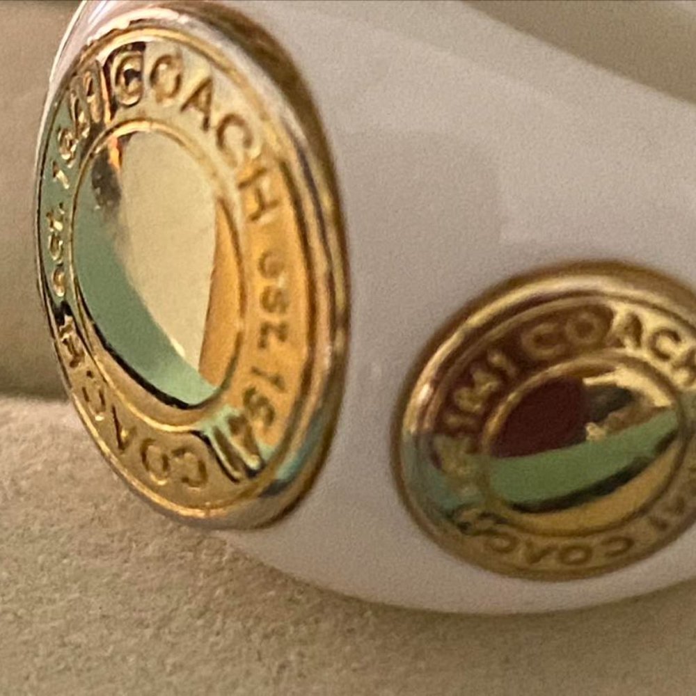 COACH white VTG SIGNATURE RING